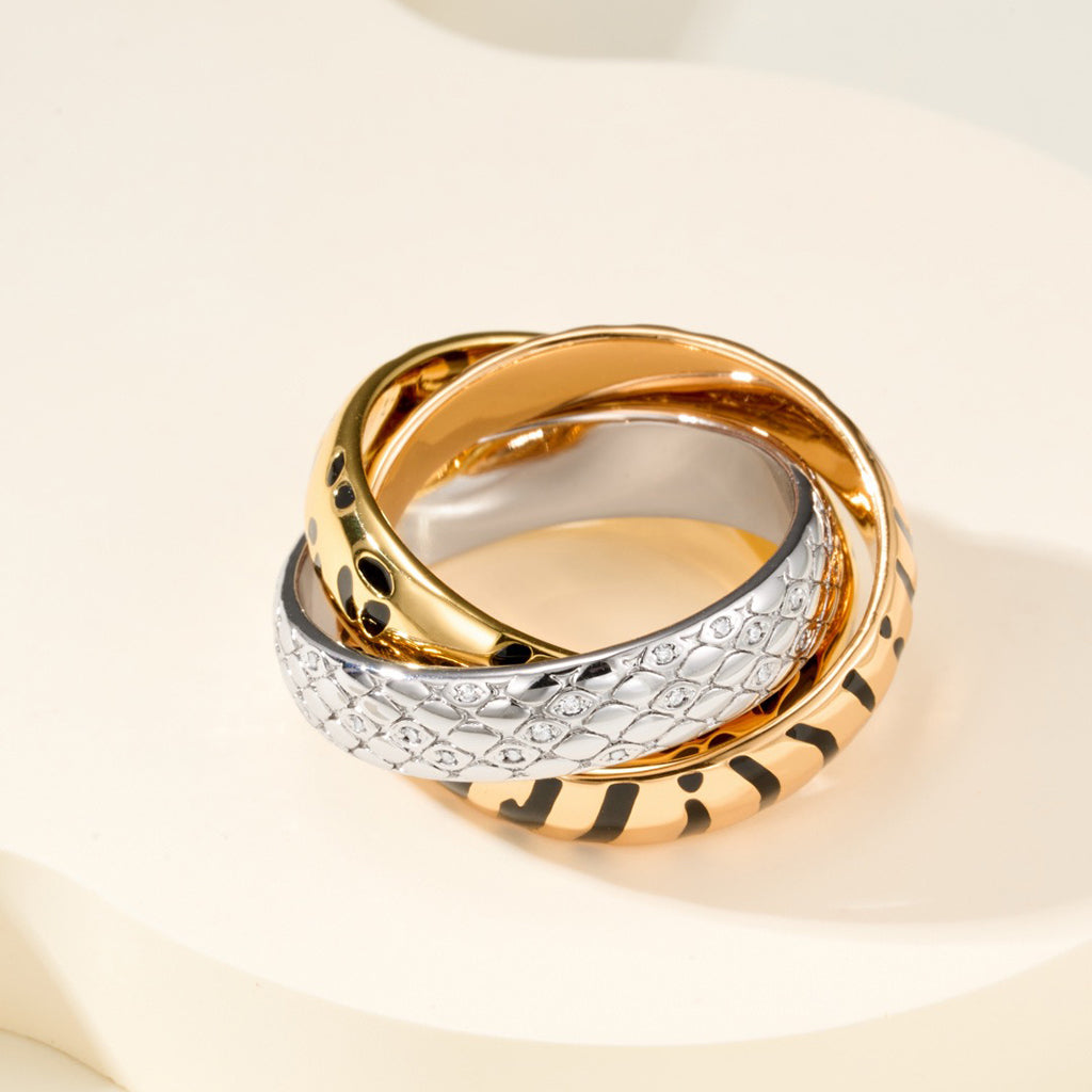[Renovia Jewelry]TRINITY  RING LEOPARD PRINT