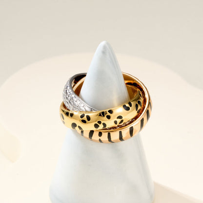 [Renovia Jewelry]TRINITY  RING LEOPARD PRINT