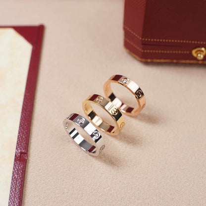 [Renovia Jewelry]LOVE 4MM 1 DIAMOND RING