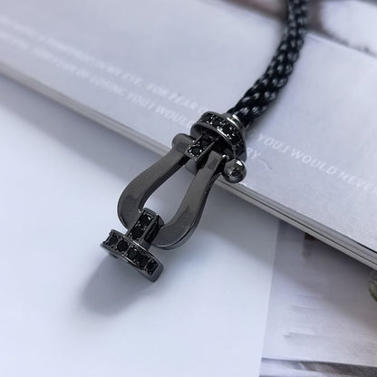 [Renovia Jewelry]FORCE LARGE SERIES HORSESHOE BLACK SAMURAI BRACELET