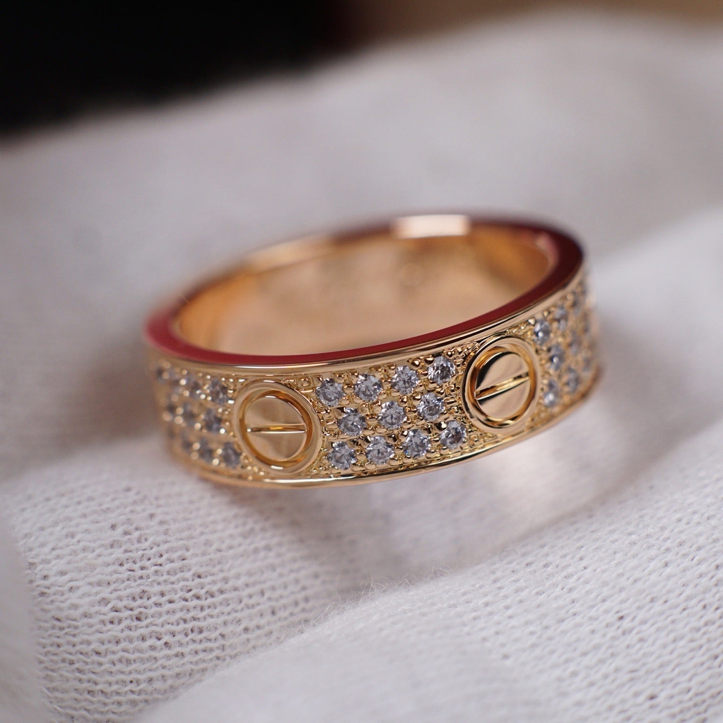 [Renovia Jewelry]LOVE RING 5.5MM DIAMONDS PAVED
