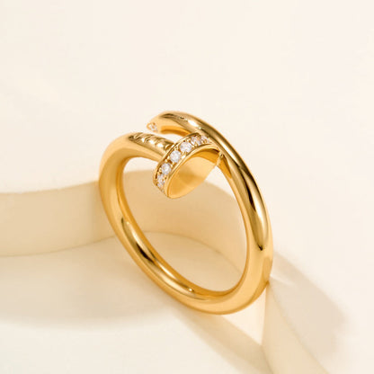 [Renovia Jewelry]JUSTE RING 2.6MM HALF DIAMOND
