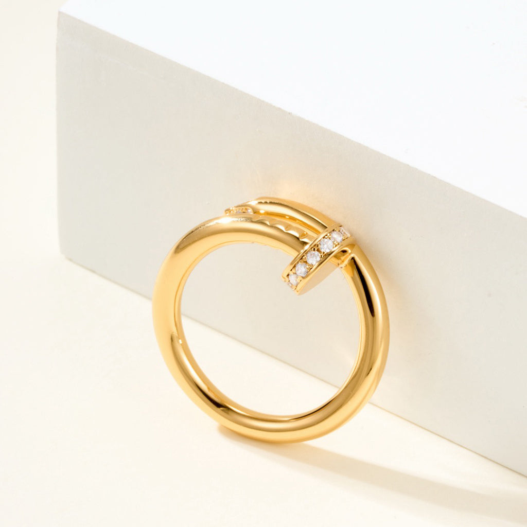 [Renovia Jewelry]JUSTE RING 2.6MM HALF DIAMOND