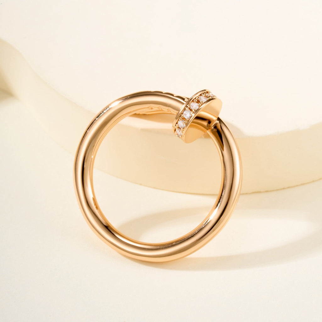 [Renovia Jewelry]JUSTE RING 2.6MM HALF DIAMOND