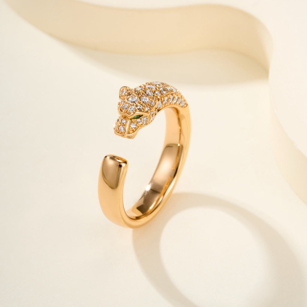 [Renovia Jewelry]PANTHERE HALF DIAMOND SMALL RING