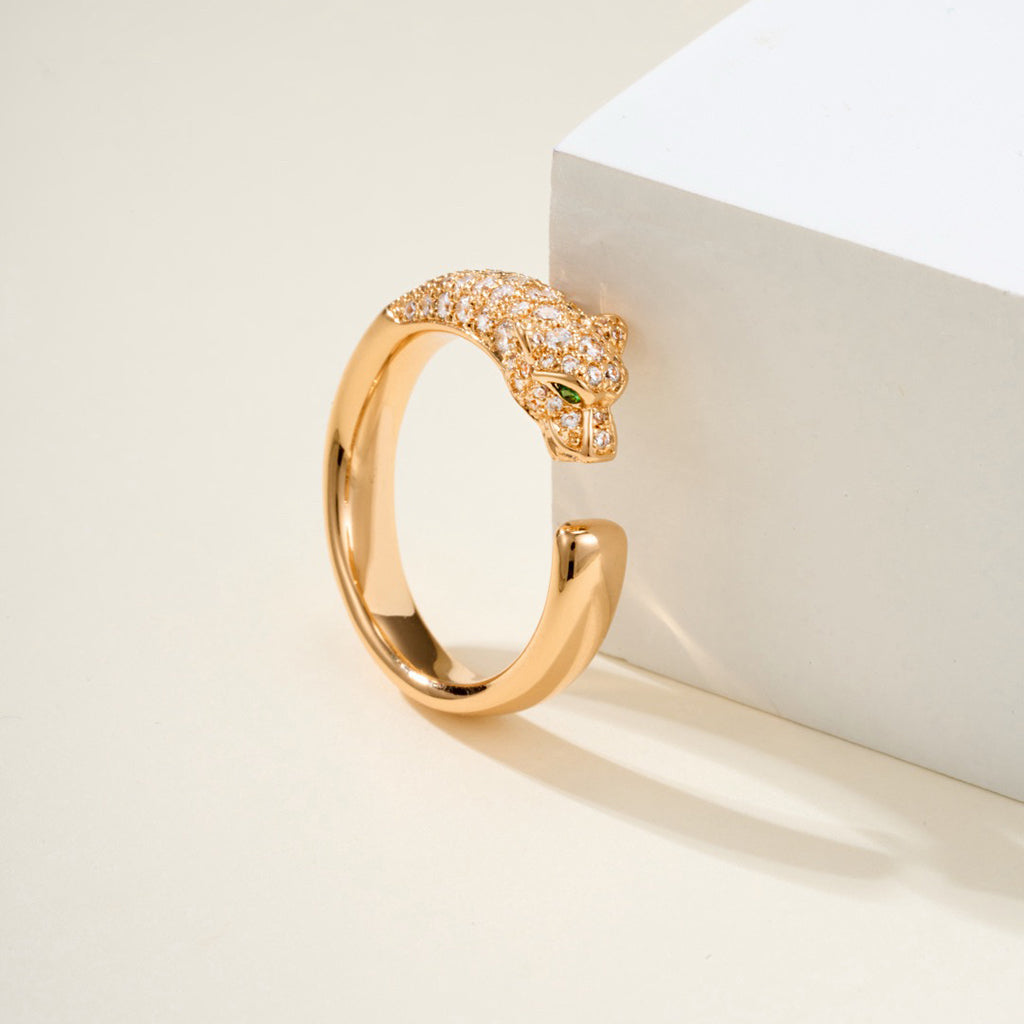[Renovia Jewelry]PANTHERE HALF DIAMOND SMALL RING