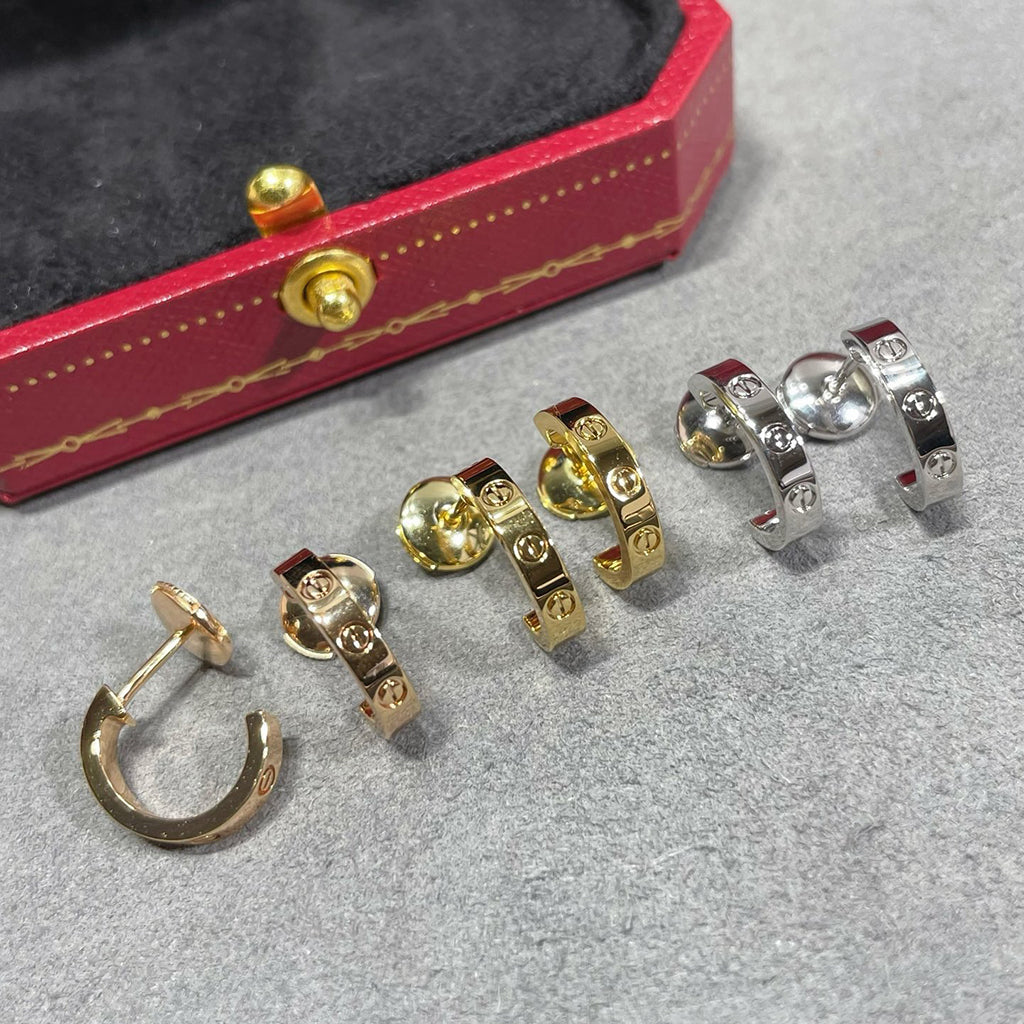 [Renovia Jewelry]LOVE EARRINGS 2.65 MM NO DIAMOND SMALL