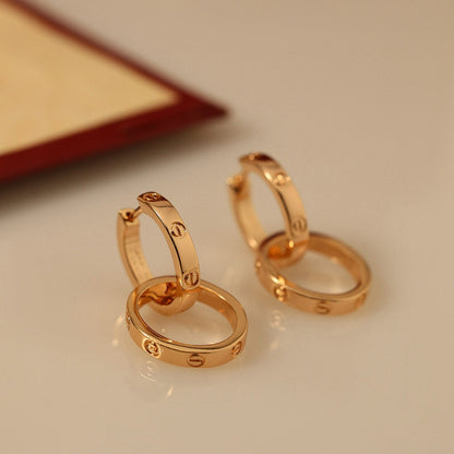 [Renovia Jewelry]LOVE 3.3MM DANGLE EARRINGS