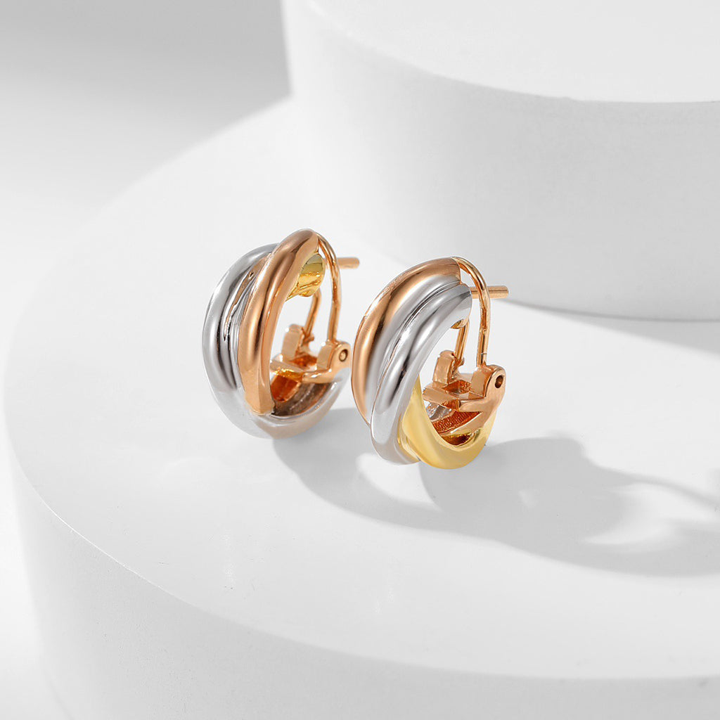 [Renovia Jewelry]TRINITY ON DIAMOND CLASSIC EARRINGS