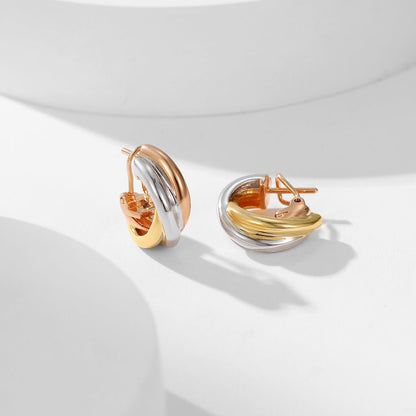 [Renovia Jewelry]TRINITY ON DIAMOND CLASSIC EARRINGS