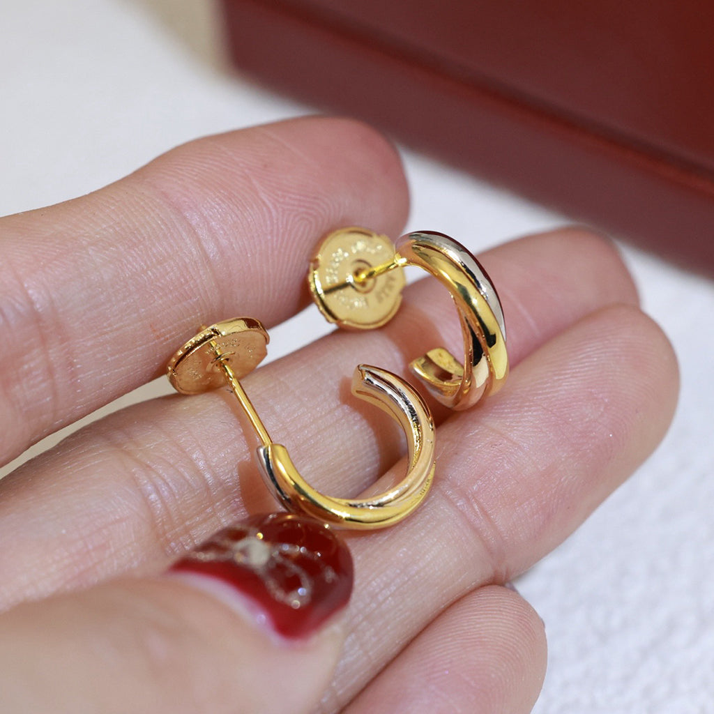 [Renovia Jewelry]TRINITY ON DIAMOND MINI EARRINGS