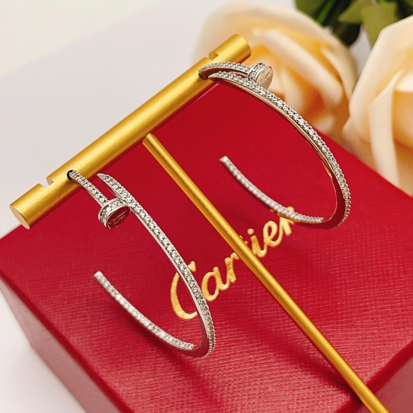 [Renovia Jewelry]JUSTE FULL DIAMOND LARGE EARRINGS