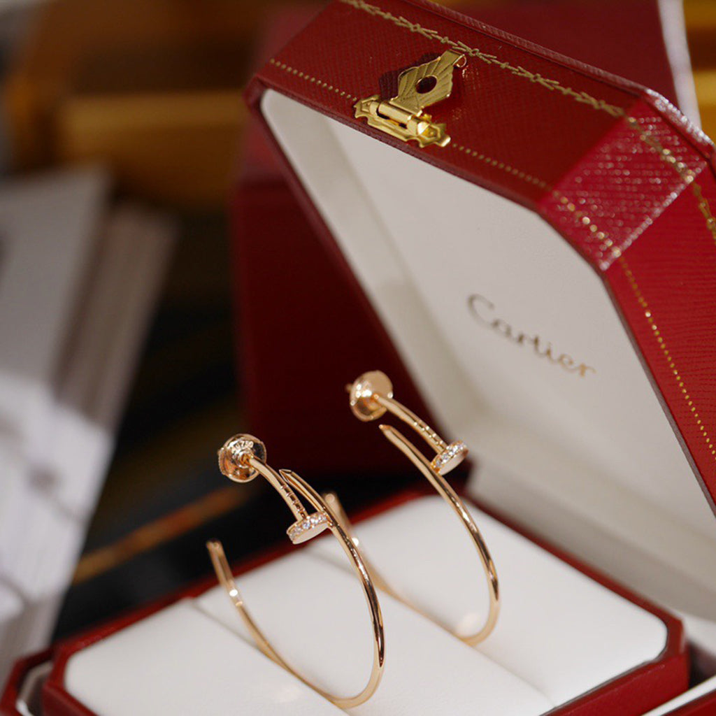[Renovia Jewelry]JUSTE HALF DIAMOND LARGE EARRINGS