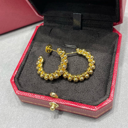 [Renovia Jewelry]CLASH FULL DIAMOND MEDIUM EARRINGS