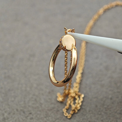 [Renovia Jewelry]JUSTE NECKLACE HALF DIAMOND