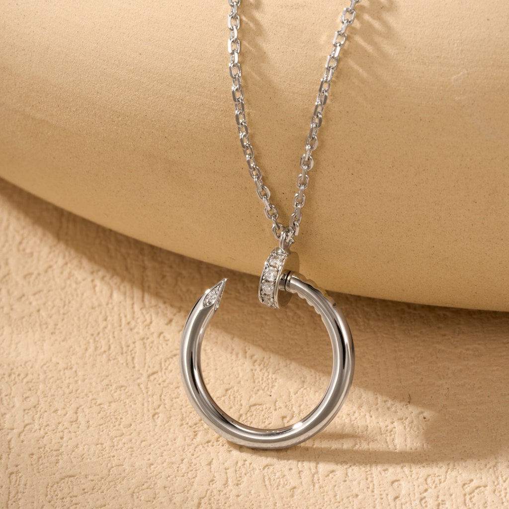 [Renovia Jewelry]JUSTE NECKLACE HALF DIAMOND