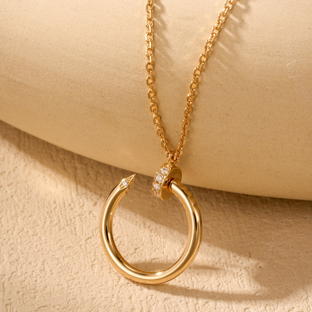 [Renovia Jewelry]JUSTE NECKLACE HALF DIAMOND