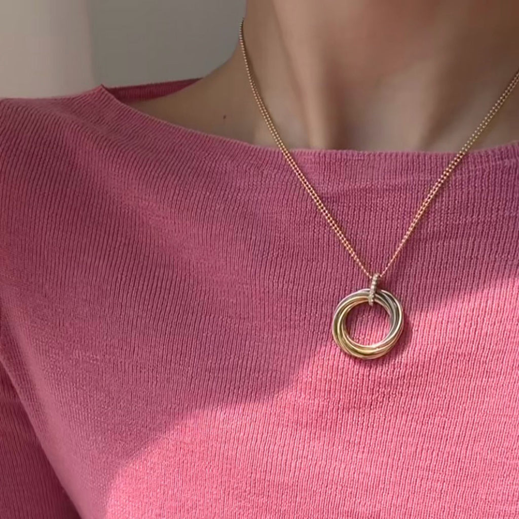 [Renovia Jewelry]TRINITY MEDIUM  DIAMONDS NECKLACE