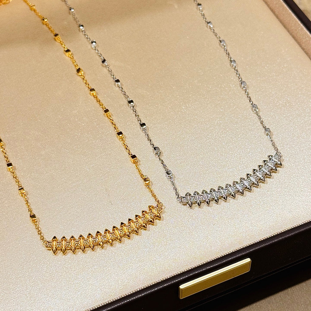 [Renovia Jewelry]CLASH  SMALL FULL DIAMOND NECKLACE