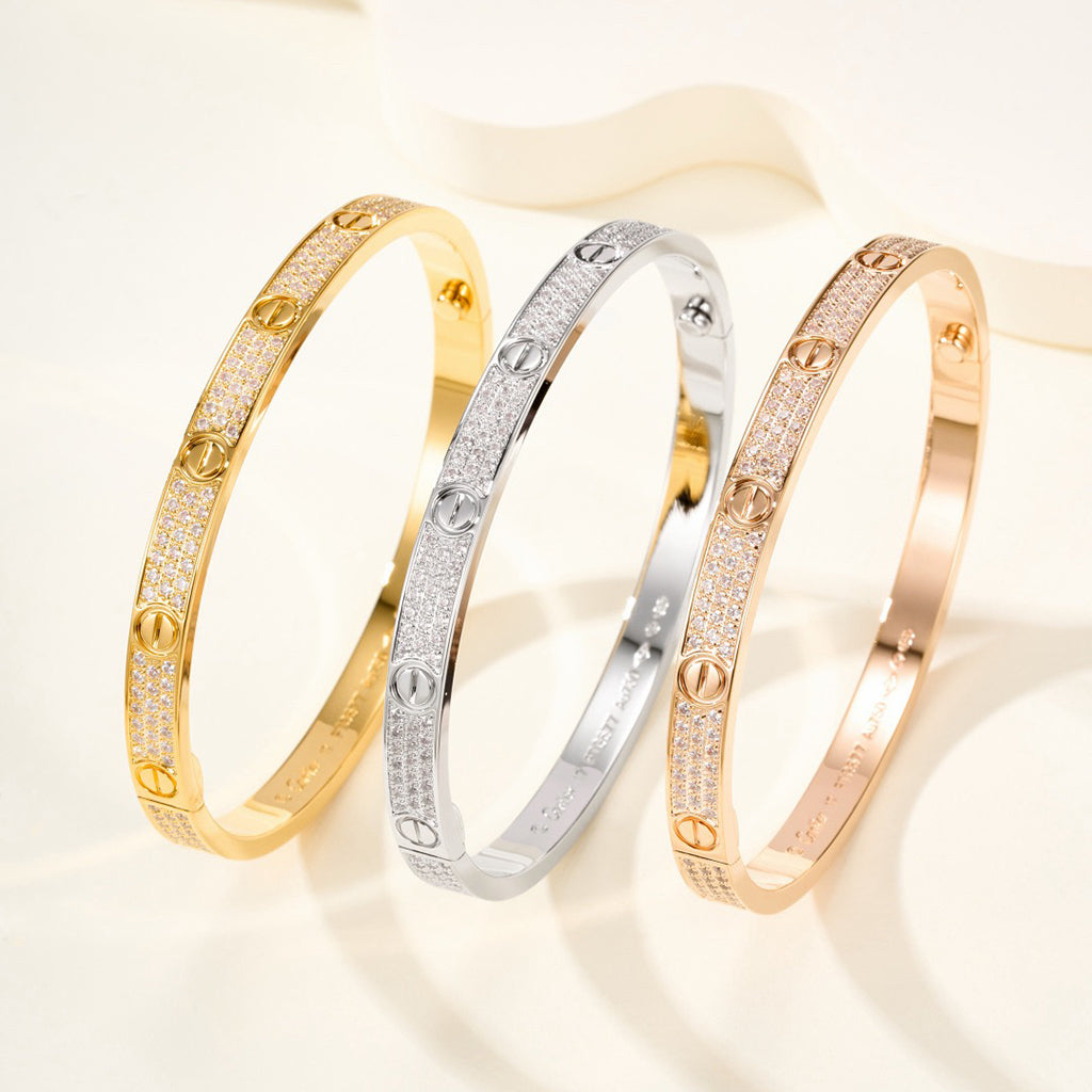 [Renovia Jewelry]LOVE BRACELET 4.8MM DIAMOND-PAVED