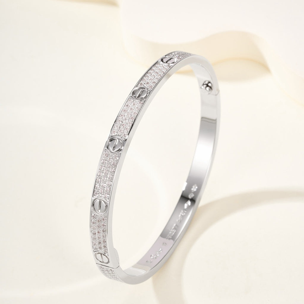 [Renovia Jewelry]LOVE BRACELET 4.8MM DIAMOND-PAVED