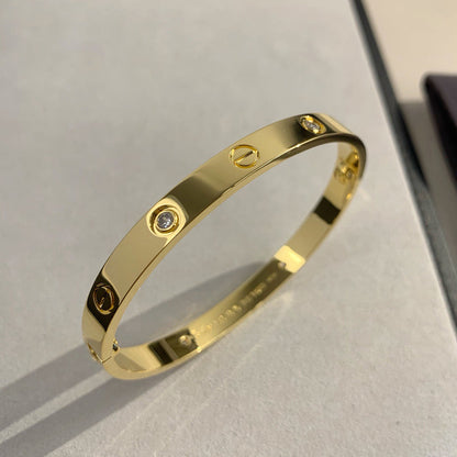 [Renovia Jewelry]LOVE BRACELET 6.1MM 4 DIAMONDS