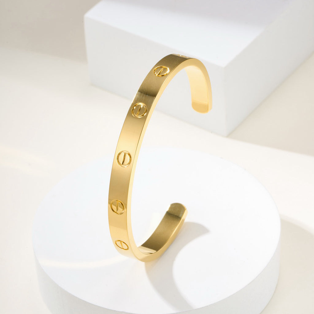 [Renovia Jewelry]LOVE BRACELET 6.1MM OPEN CUFF