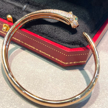[Renovia Jewelry]PANTHERE HALF DIAMOND OPEN BRACELET