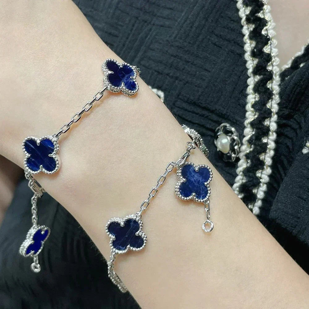 [Renovia Jewelry]CLOVER 5 MOTIF PIETERSITE BRACELET COLLECTION