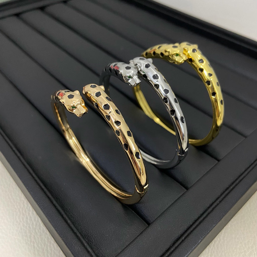[Renovia Jewelry]PANTHERE DOUBLE HEADED OPEN BRACELET