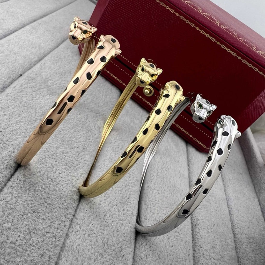 [Renovia Jewelry]PANTHERE DOUBLE HEADED OPEN BRACELET