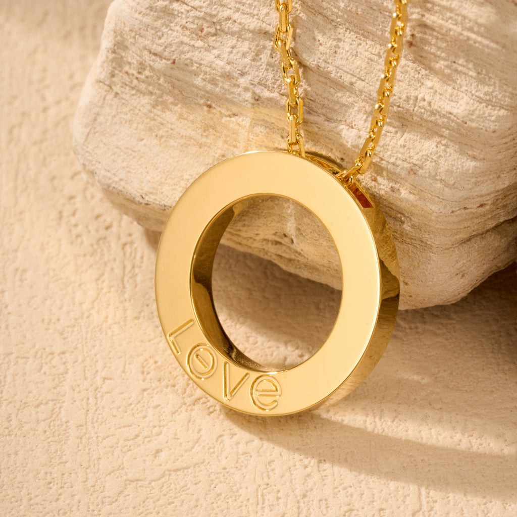 [Renovia Jewelry]LOVE NECKLACE 16MM  FULL DIAMOND
