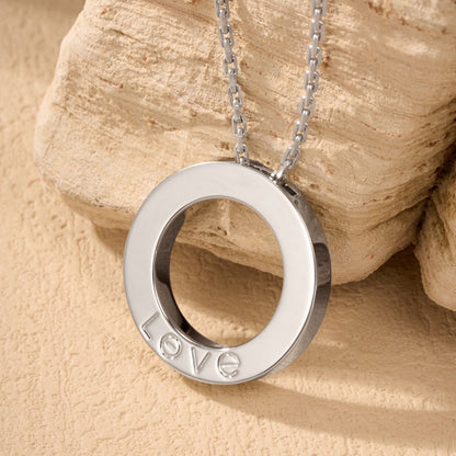[Renovia Jewelry]LOVE NECKLACE 16MM  FULL DIAMOND