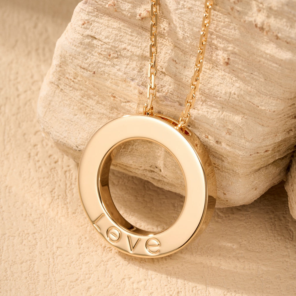 [Renovia Jewelry]LOVE NECKLACE 16MM  FULL DIAMOND