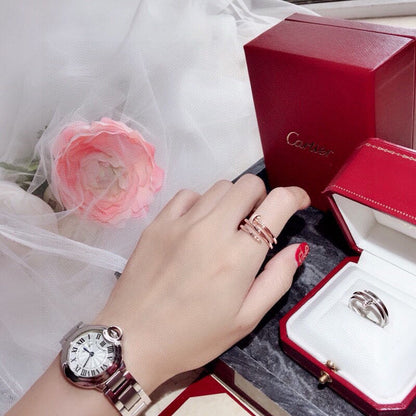 [Renovia Jewelry]JUSTE RING 4.8MM HALF DIAMOND