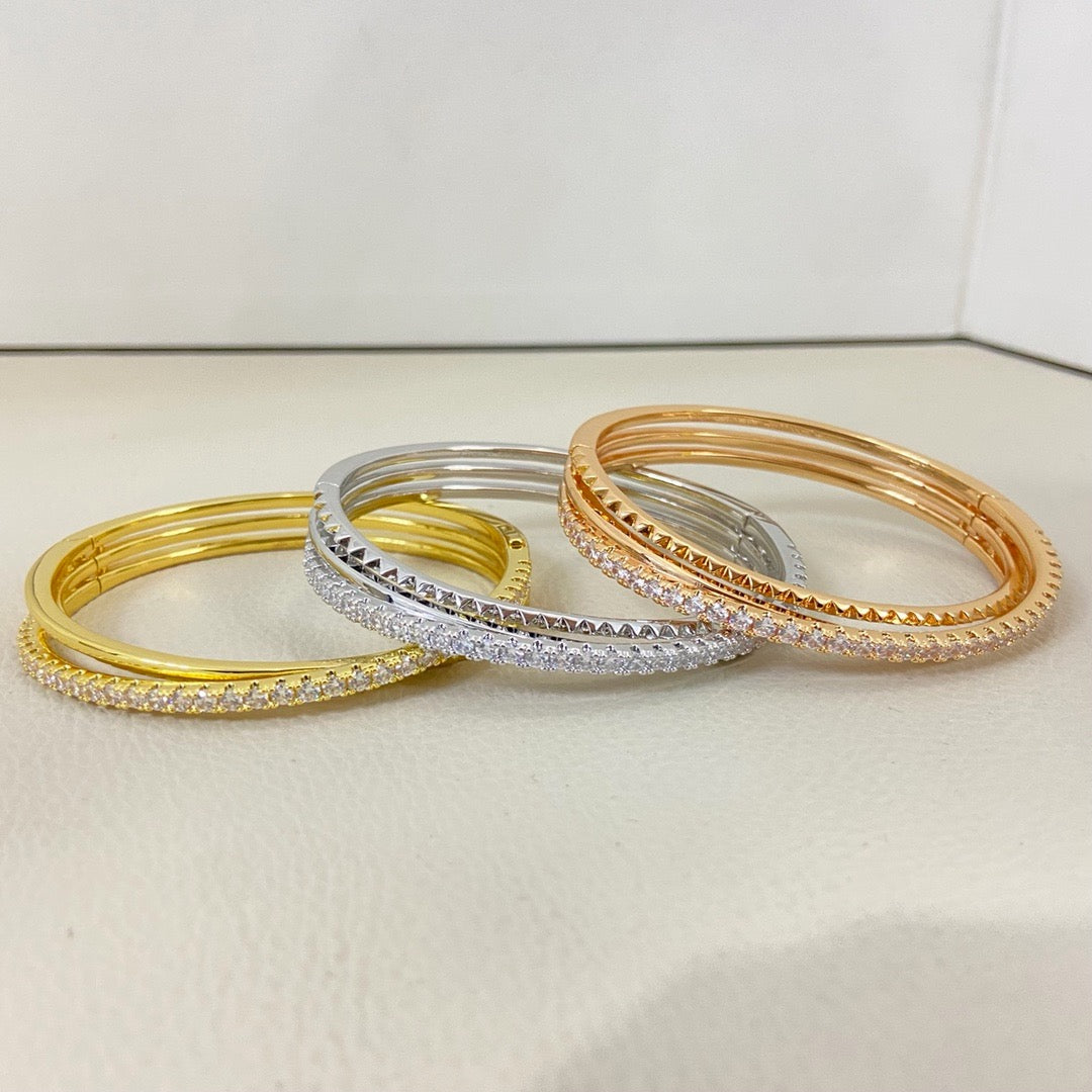 [Renovia Jewelry]ETINCELLE HALF-PAVED DIAMOND BRACELET