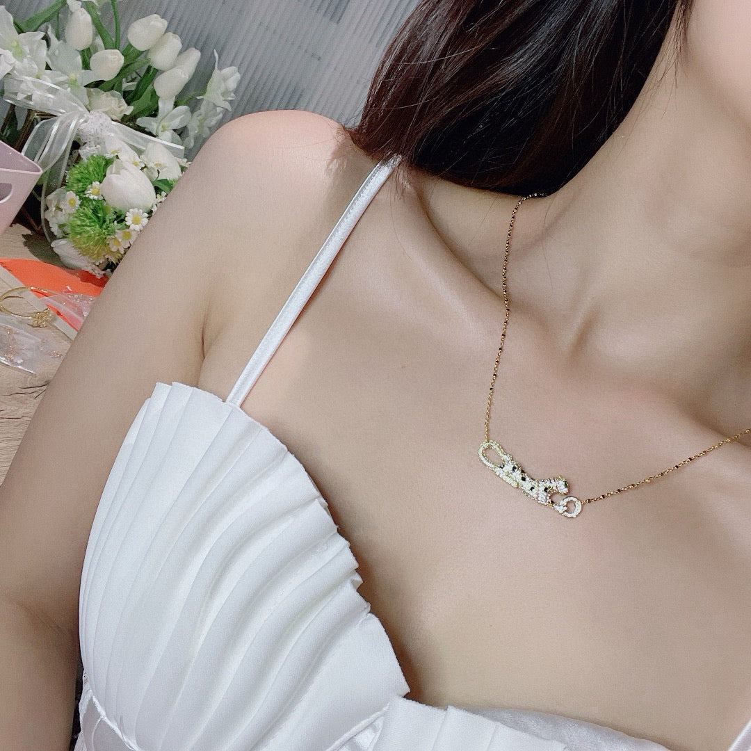 [Renovia Jewelry]PANTHERE PAVED DIAMOND NECKLACE