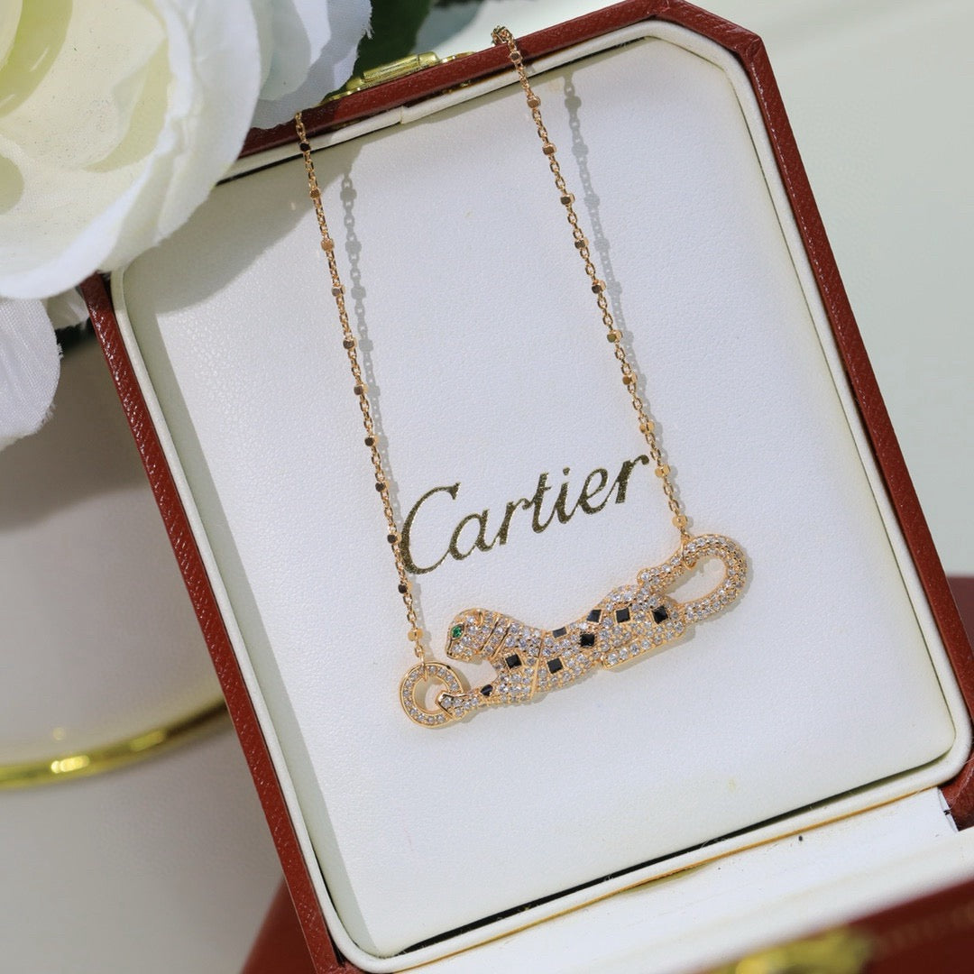 [Renovia Jewelry]PANTHERE PAVED DIAMOND NECKLACE
