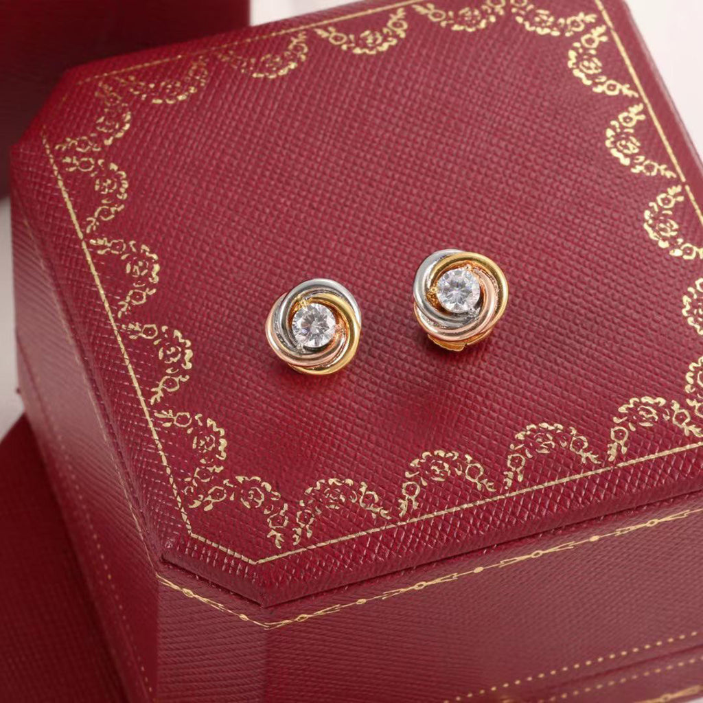 [Renovia Jewelry]TRINITY STUD DIAMOND EARRINGS