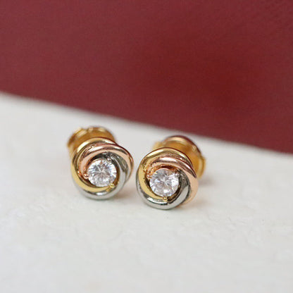 [Renovia Jewelry]TRINITY STUD DIAMOND EARRINGS