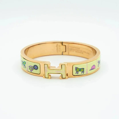 [Renovia Jewelry]H PINK GOLD BRACELET CREAM CERAMIC