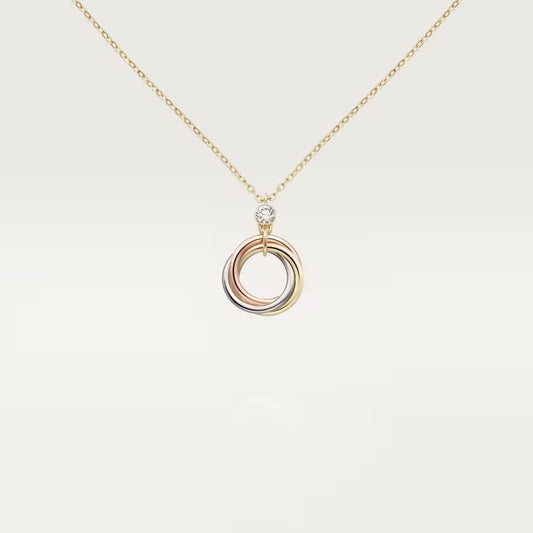 [Renovia Jewelry]TRINITY  NECKLACE 1 DIAMOND