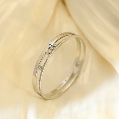 [Renovia Jewelry]Move Romane Diamond Bangle Bracelet