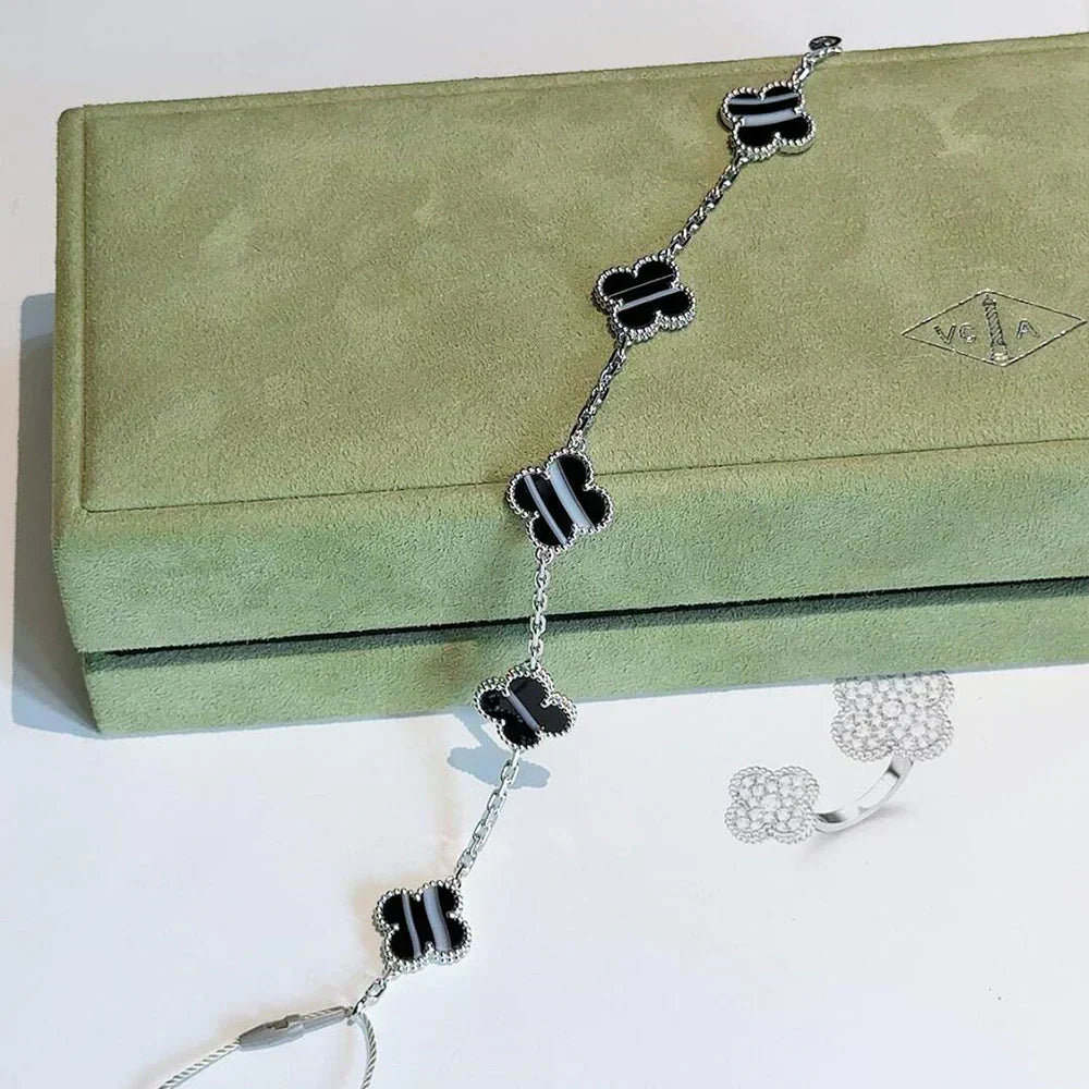 [Renovia Jewelry] CLOVER 5 MOTIF PULSAR STONE BRACELET COLLECTION