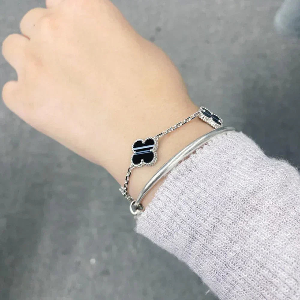 [Renovia Jewelry] CLOVER 5 MOTIF PULSAR STONE BRACELET COLLECTION