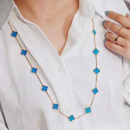 [Renovia Jewelry]CLOVER 20 MOTIFS TURQUOISE GOLD
