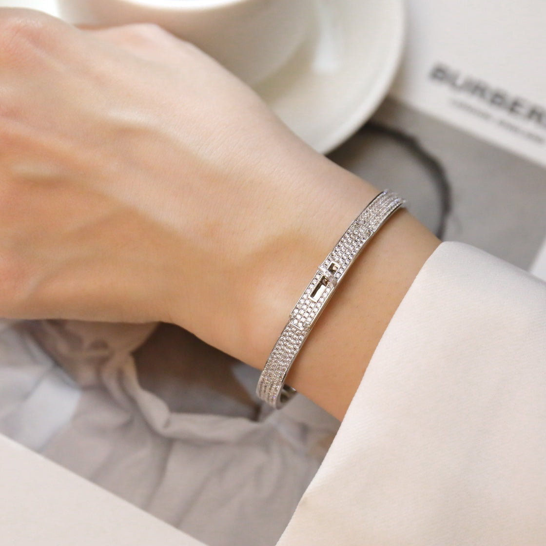 [Renovia Jewelry]KELLY BRACELET DIAMOND PAVED