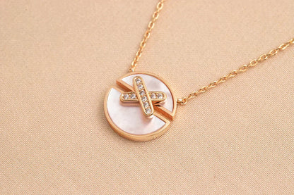 [Renovia Jewelry]JEUX DE ROSE GOLD DIAMOND NECKLACE
