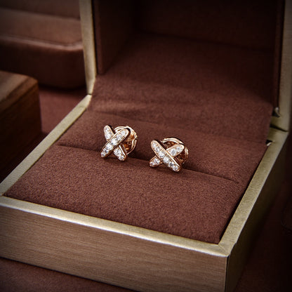[Renovia Jewelry]JEUX DE GOLD DIAMOND EARRINGS