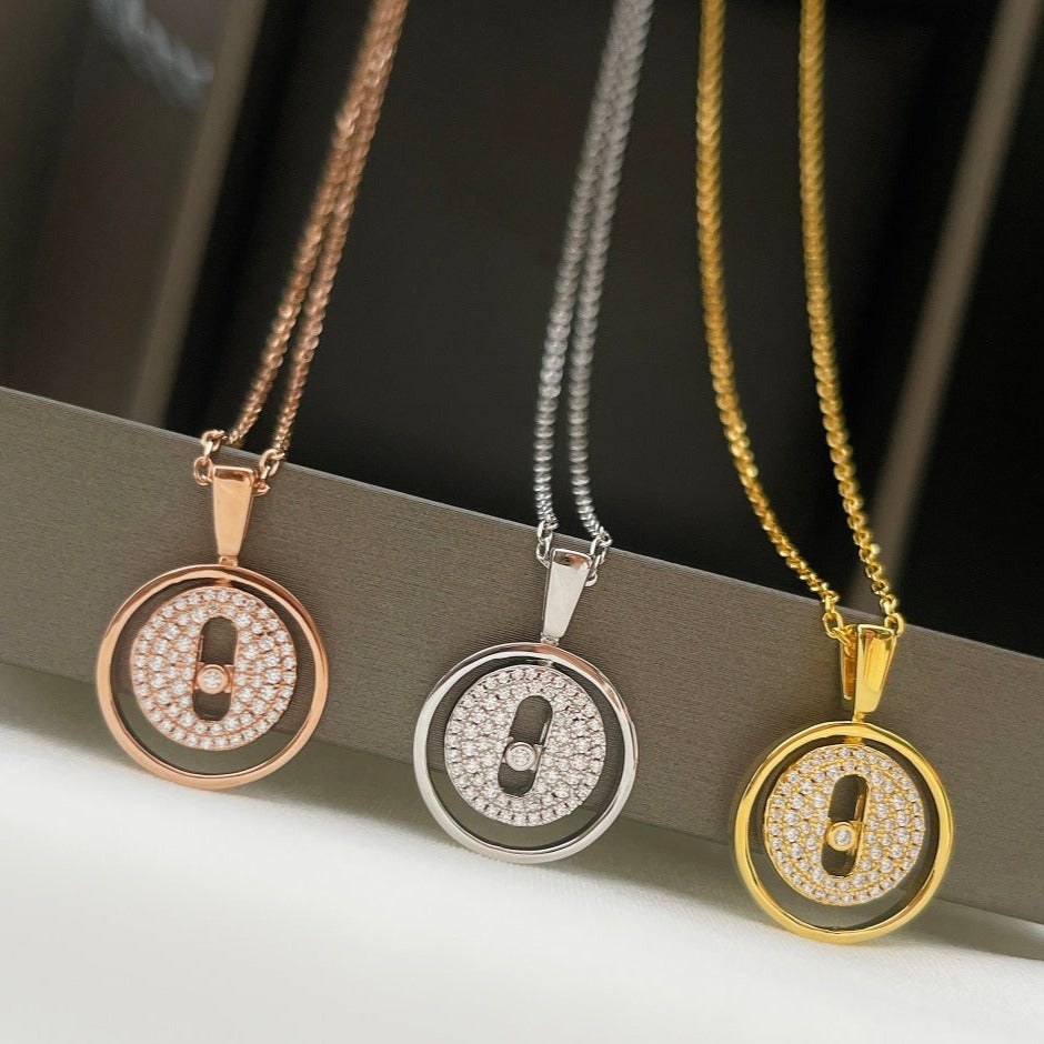 [Renovia Jewelry]LUCKY MOVER PM PAVED NECKLACE